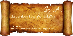 Sztankovics Adrián névjegykártya